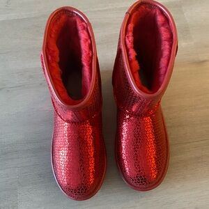 UGG Red Textured Boots